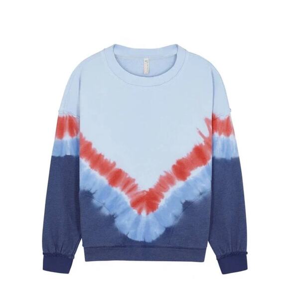 Free People Movement Oversized Crewneck Bohemian Pullover Sweatshirt Tie Dye XS - Picture 3 of 7